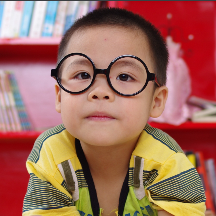 Little boy with big glasses