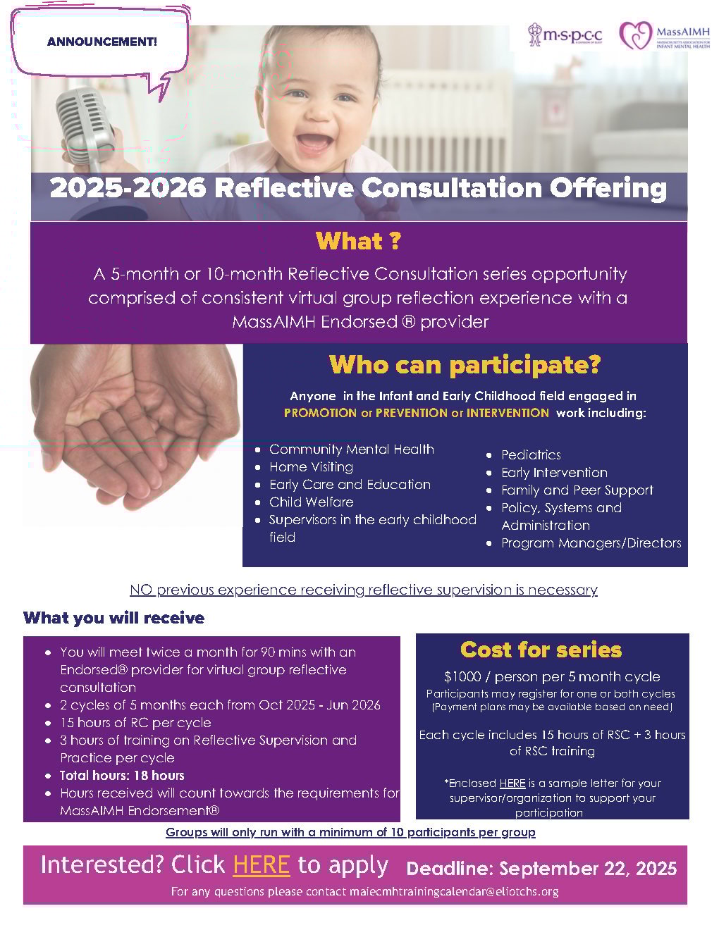 Reflective Consultation Offering 2 flyer