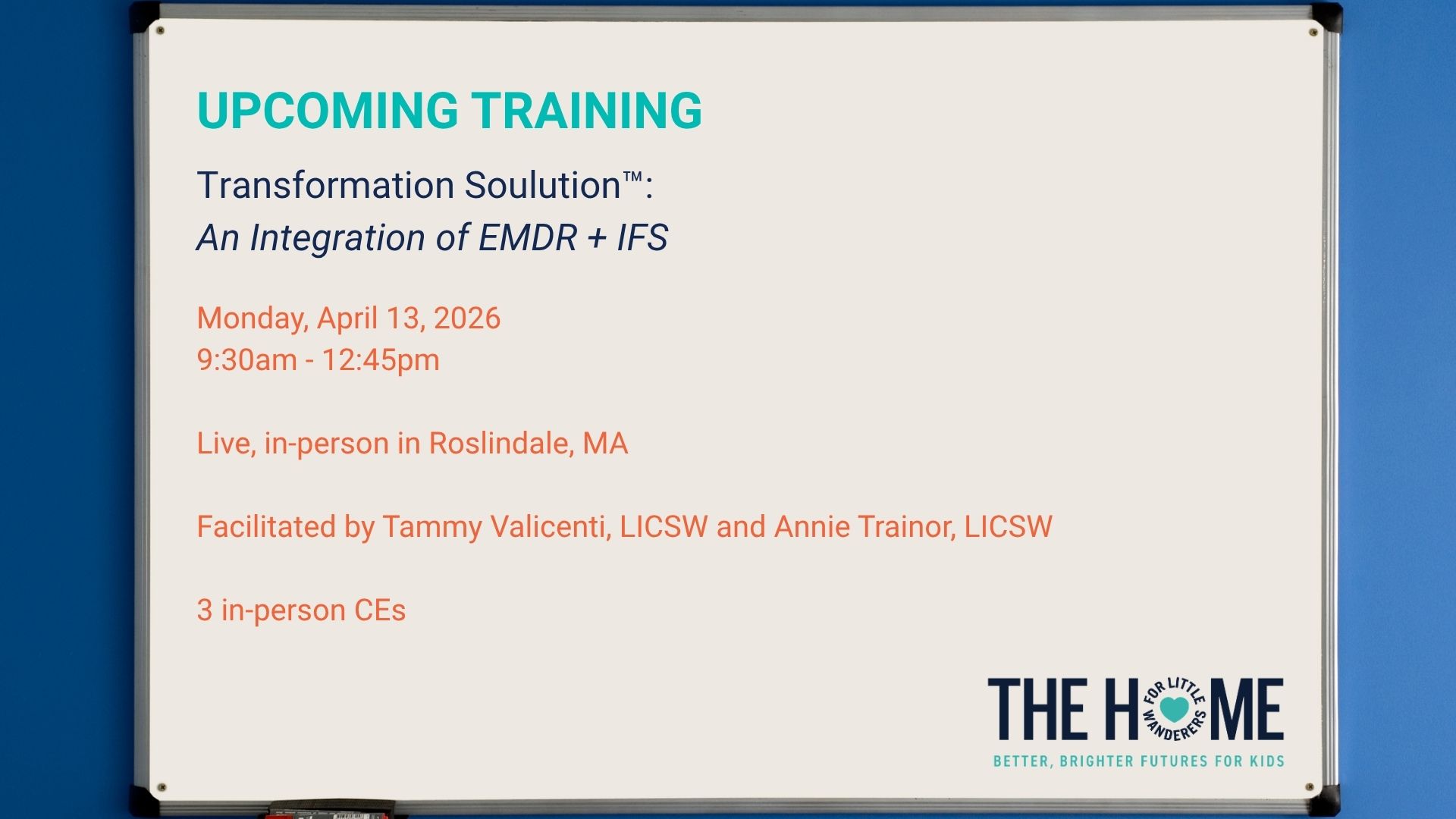 Training date and time
